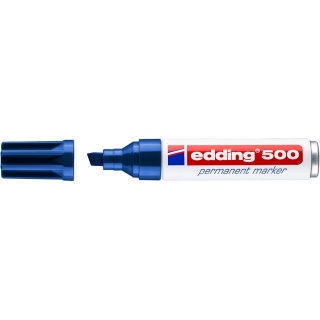 edding Permanentmarker 500 4-500003 Keilspitze blau