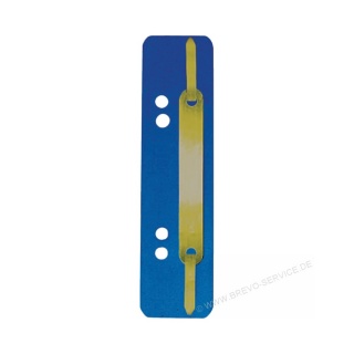 Kunststoff Heftstreifen blau Deckleiste Metall 25er Pack