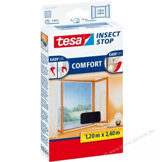 tesa Insect Stop Fliegengitter Comfort 55918-00021 120 x 240 cm anthrazit