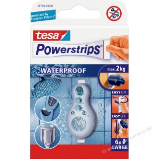 tesa Powerstrips Waterproof Large 59700 6er Pack