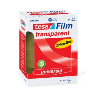 tesa Tesafilm 57406-00002 19 mm x 66 m transparent 8er Pack