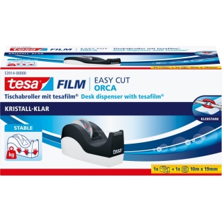 tesa Tischabroller Easy Cut ORCA 53914 schwarz wei